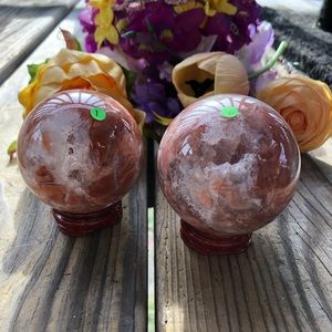 RARE Druzy Pink Agate Crystal Sphere